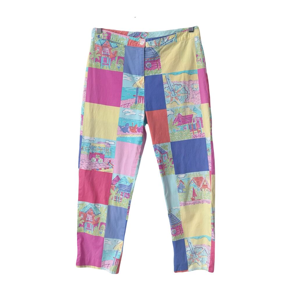 Vintage Lilly Pulitzer Patchwork Capri Pants Sz 6